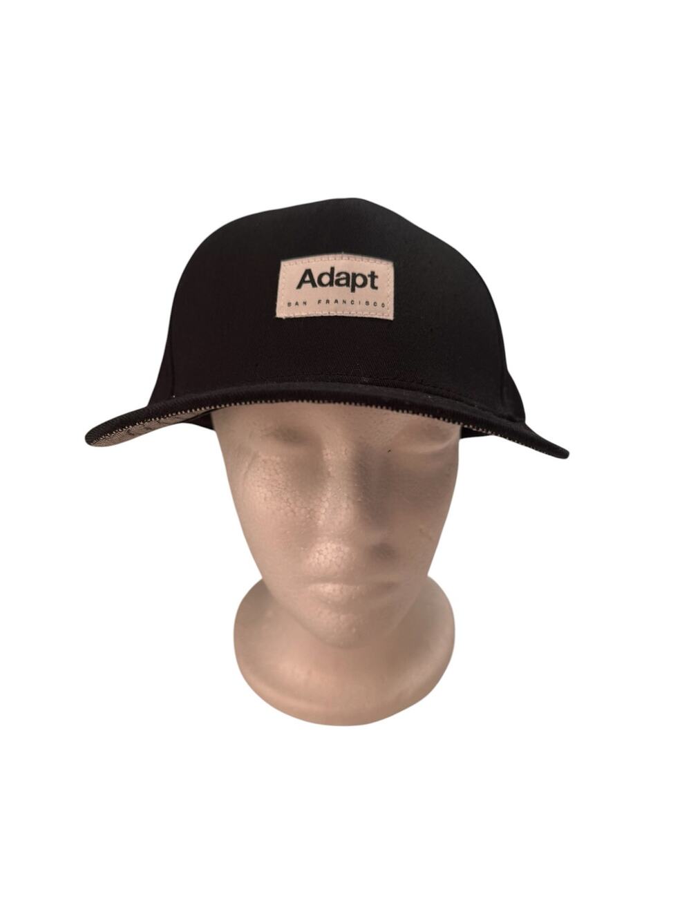 ADAPT San Francisco Black SnapBack Hat One Size Adult 100% Cotton Logo White